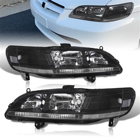 Ajp Distributors Black Housing Clear Lens Reflector Signal Headlights Driving Lights Lamps