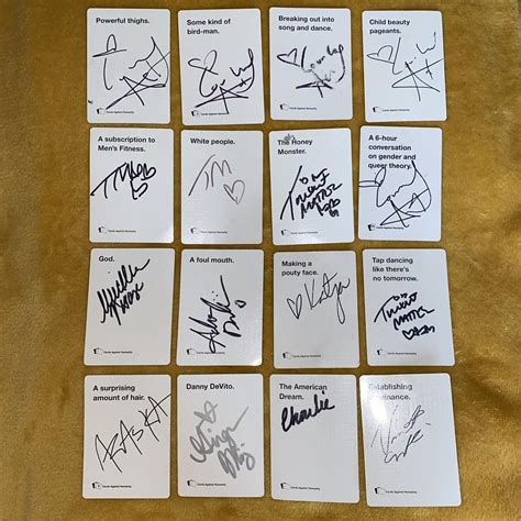 various cards agains humanity cards signed by... - Depop