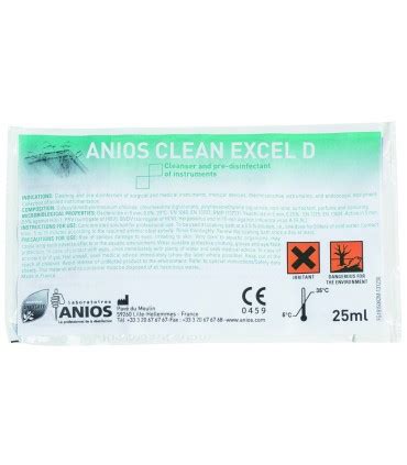 ANIOS CLEAN EXCEL D dose de 25ml Hygiene Instruments Direct Médical