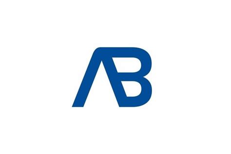 ab logo design vector template