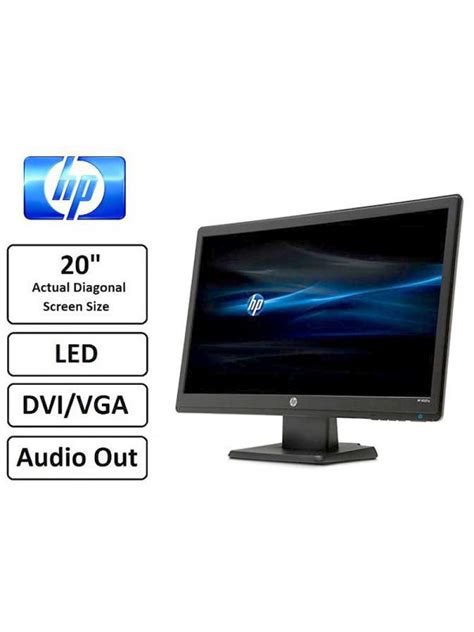 Monitor LED HP W2072a 20 Wide 1600 X 900 5ms DVI VGA Grad A