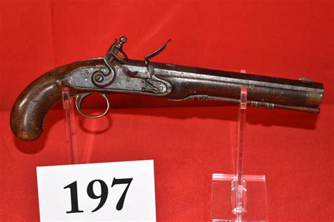 Sold At Auction American Kentucky Style Flintlock Pistol