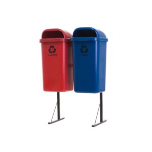 2 Papeleiras Para Coleta Seletiva 50 Litros Vin Plastic