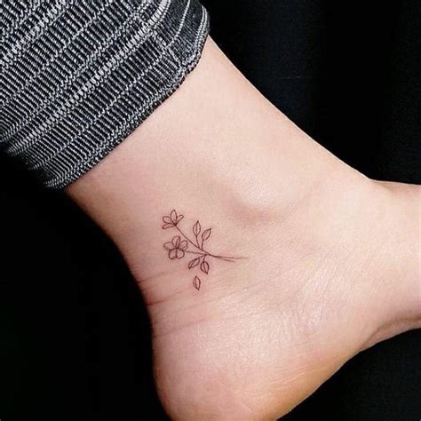 Flower Tattoo Flower Tattoo On Ankle Ankle Tattoos For Women Ankle