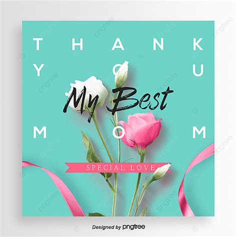 Flowers Simple Romantic Mothers Day Happy Festival Card Template Download On Pngtree