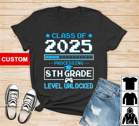 Class Of 2025 Shirt 8th Grade Level Unlocked Shirt 8th Grade Etsy