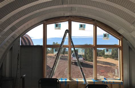 Quonset Hut House End Wall Windows Completed Clever Moderns