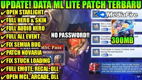 Data Ml Lite 300MB Patch Novaria Ml Lite Ml Lite Patch Terbaru Ml