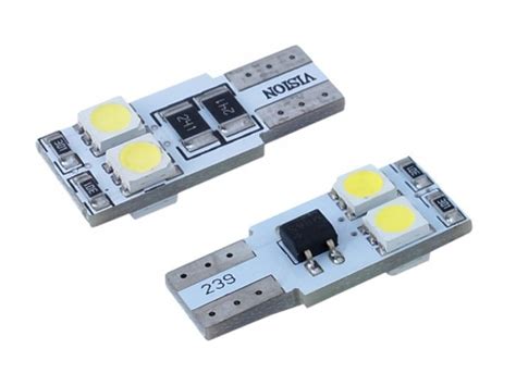 Żarówka VISION W5W T10 12V 4x 5050 SMD LED CANBUS biała 2 szt