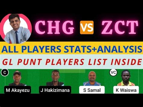 Chg Vs Zct Chg Vs Zct Dream Team Prediction Rca T Cup