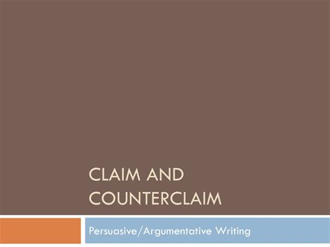 Claim And Counterclaim Ppt Download