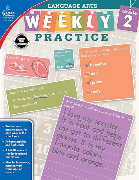 Language Arts Grade 2 Weekly Practice Worksheets Library