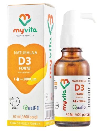 Witamina D3 2000 IU Krople 30 Ml MyVita Bioshop Pl