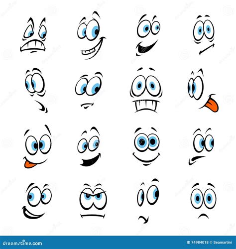 Cartoon Eyes with Expressions and Emotions Stock Vector - Illustration ...