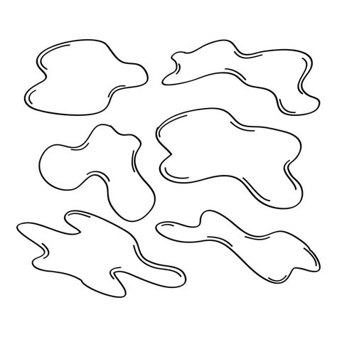 Hand Drawn Water Puddle In Doodle Style 11851069 Vector Art At Vecteezy