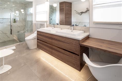 Custom Cabinets In Edmonton Ab This Spa Bathroom Features Floating