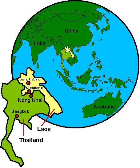 Thailand On World Map