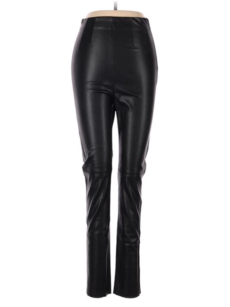 Zara Solid Black Faux Leather Pants Size S 72 Off Thredup