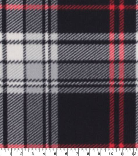 Black And Red Plaid Blizzard Fleece Fabric Joann