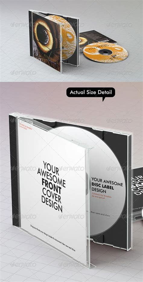 20 PSD CD DVD Cover Mockup Templates DzineWatch