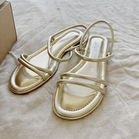 J Crew Shoes J Crew Factory Gold Sandals Poshmark