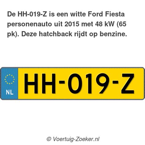 Kenteken Hh Z Ford Fiesta Auto Hh Z Voertuig Zoeker Nl