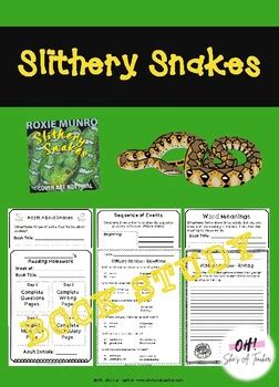 Slithery Snakes Book Study By Oh She S A Teacher TPT