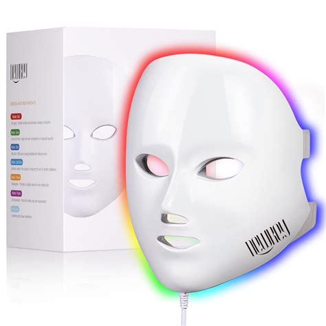 Newkey Led Face Mask Light Therapy 7 Led Light Therapy Facial Skin Care Mask Ebay