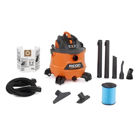 Ridgid Gal Peak Hp Nxt Wet Dry Shop Vacuum With Fine Dust