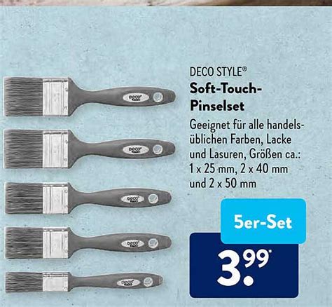 Deco Style Soft Touch Pinselset Angebot Bei Aldi S D Prospekte De