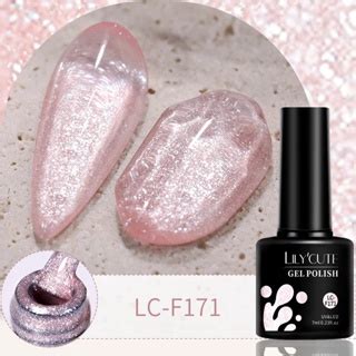 LILYCUTE Pink Glitter Gel Nail Polish Sparking Sequin All For Manicure