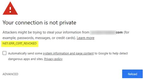 Server Certificate Has Been Revoked Err Cert Revoked