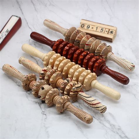 Wooden Nine Wheel Massage Wheel Massager Back Massage Wheel Abdomen