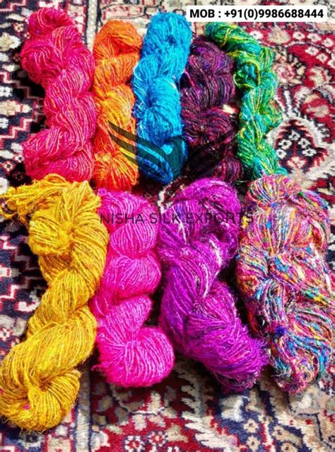 Dyed Recycled Sari Silk Yarn Multi Color And Solid Color For Weaving At Rs 500 Kg In Bengaluru