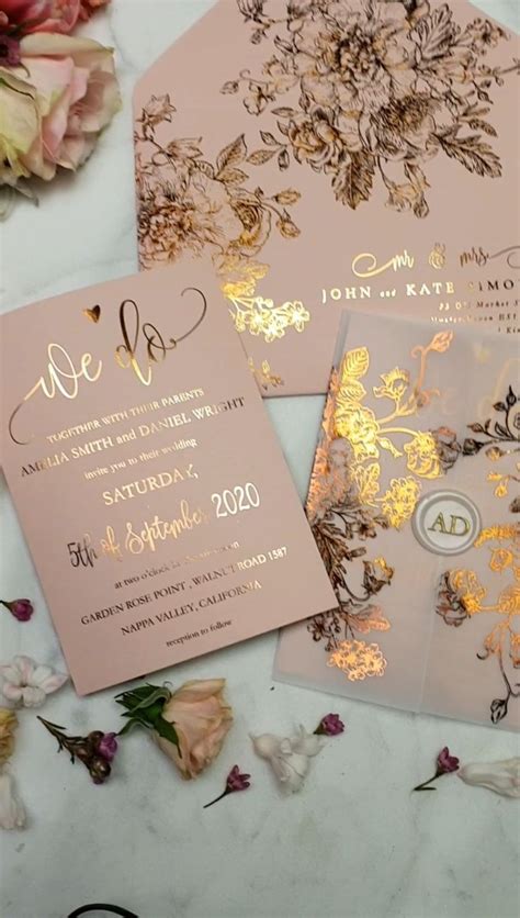 Wedding Invitations Gold Rose Gold Silver Glitter 2goldkalz