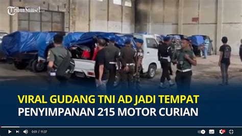 Viral Gudang TNI AD Jadi Tempat Penyimpanan 215 Motor Curian Satu