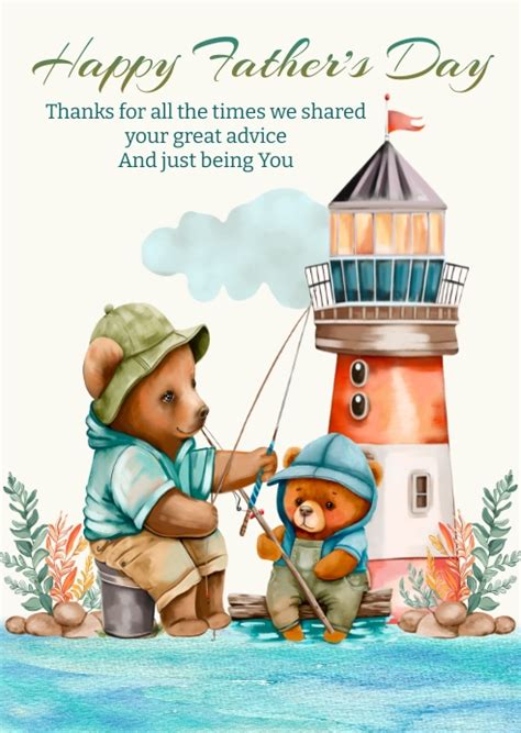 Fathers Day Greeting Card Template Postermywall