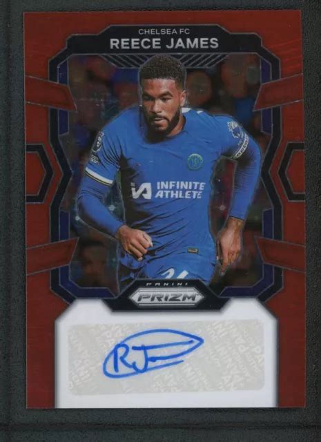 2023 24 REECE JAMES Auto Panini Prizm Premier League Autografi Rossi