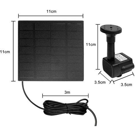 YARDIN Pompe solaire pour étang Fontaine de jardin 7V 1 8W mini pompe