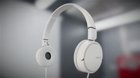 Sony Mdr Zx110 White Headphones 3d Model By Virtry Teams C4e37b6 Sketchfab