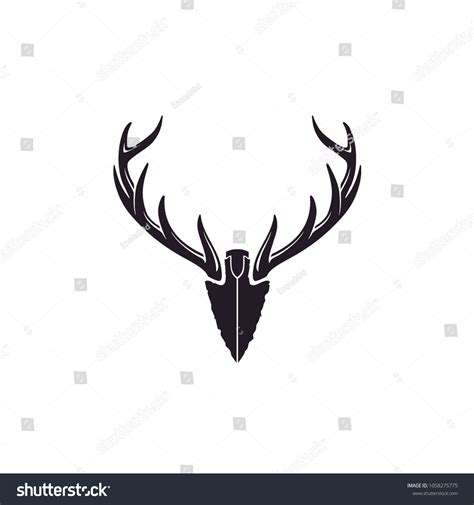 Spear Stag Deer Buck Hart Antler Stock Vector Royalty Free 1058275775 Shutterstock