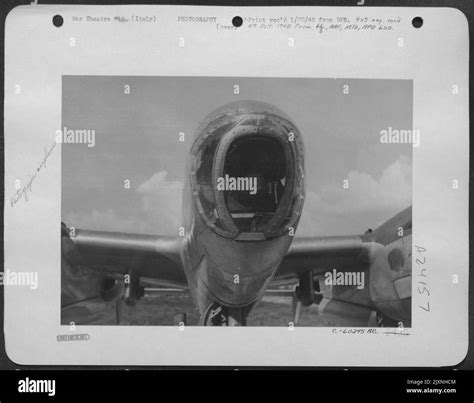 Close Up Of Nose Of Lockheed P 38 Lightning Photo Plane Gun Sight