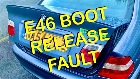 BMW E46 Boot Release Wiring Repair E46 Trunk Lock Fault Repair YouTube