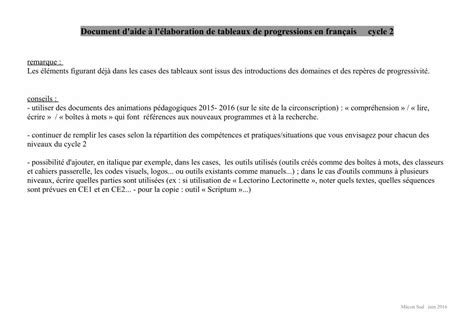 Pdf Document Daide à Lélaboration De Tableaux De Ia71 Ac Dijon