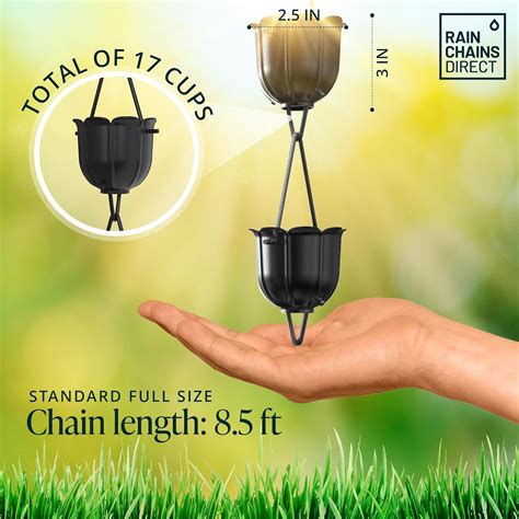 Rain Chains Direct Cadena De Lluvia Para Flautas 8 5 Pies