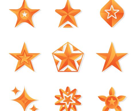 star icon set template vector art graphics freevectorcom