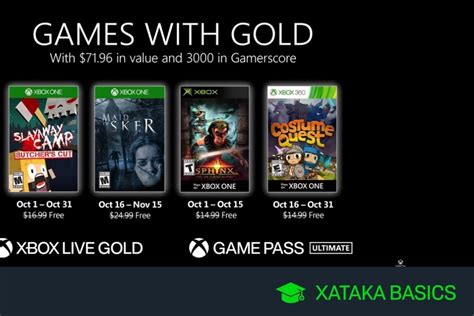 Juegos De Xbox Gold Gratis Para Xbox One Y 360 De Octubre 2020