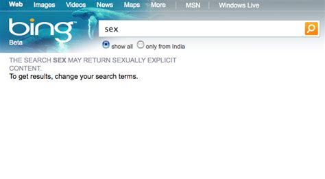 Microsoft Doesnt Think People In India Should Be Allowed To Search For The Term “sex” Thomas