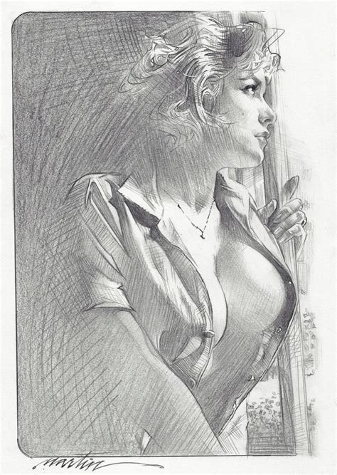 A Pencil Drawing Of A Woman With Her Hand On Her Hip And Looking Out