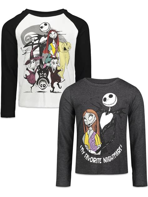 Disney Nightmare Before Christmas Graphic Tee Shirts Jack Sally